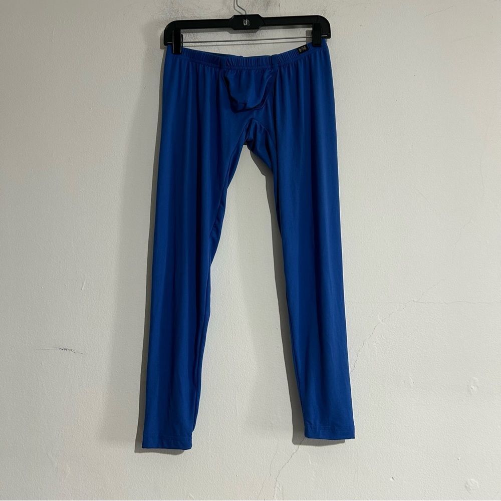N2N Bodywear Blue Brushed Pouch Tights Large NWT